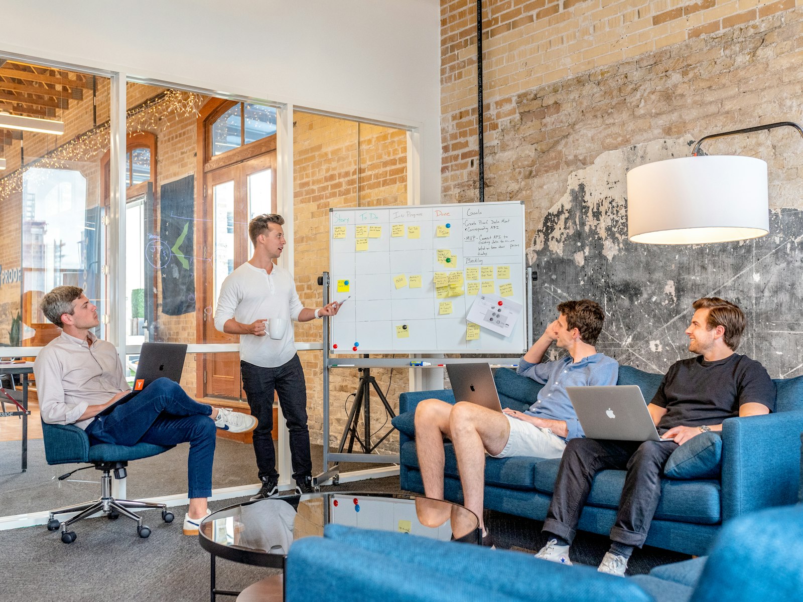 Enterprise team collaborating in an office